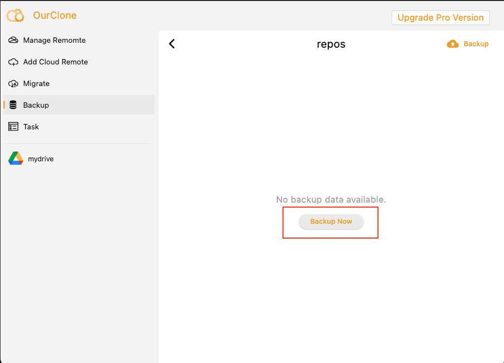 Choose Local Folders to Back Up