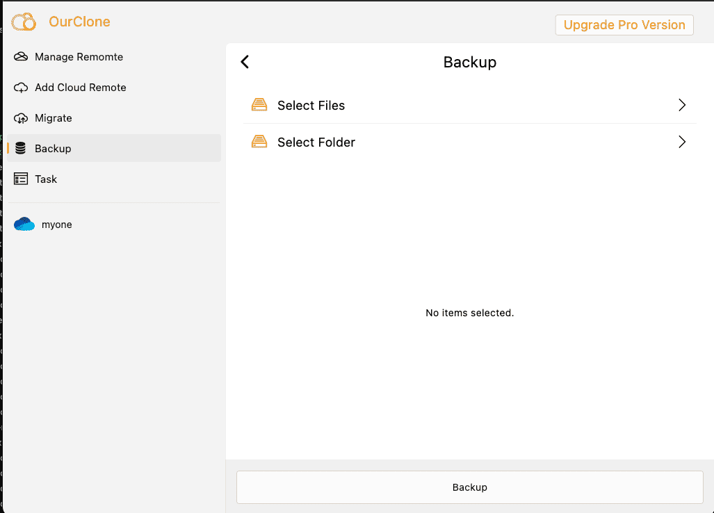 Select Local Folders for Backup