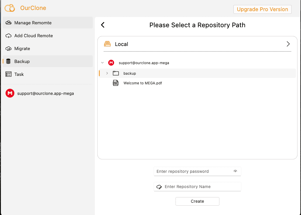 Create Repository in OurClone