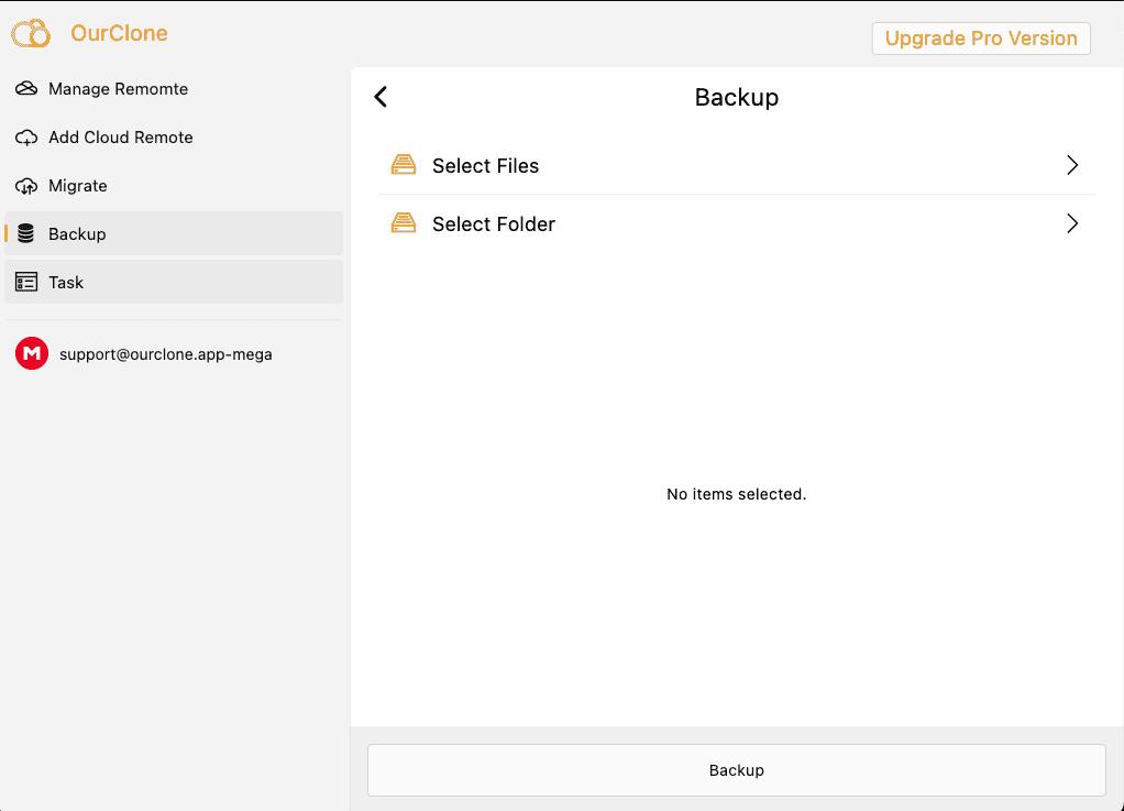 Start Your First Backup