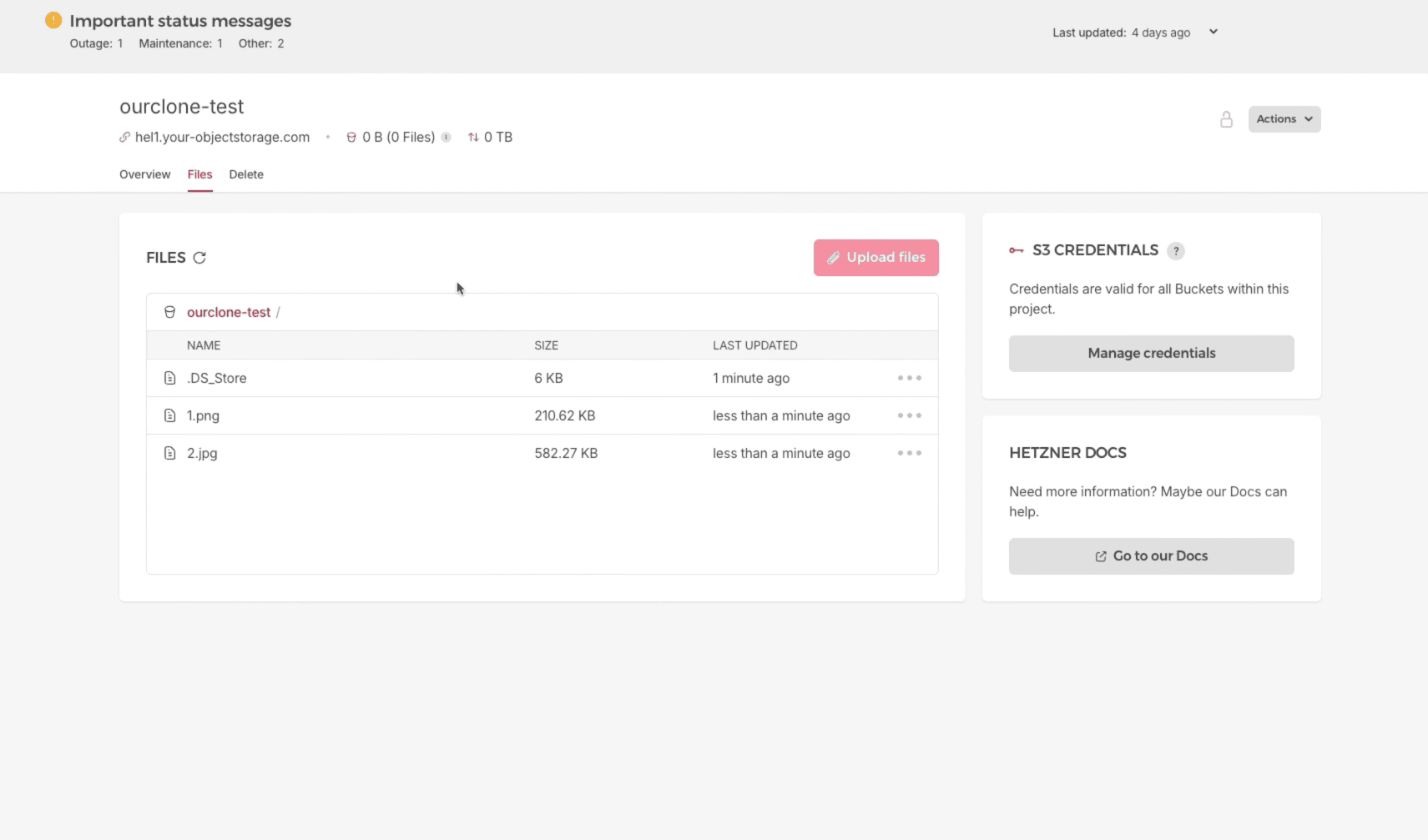 Verify Hetzner Object Storage Mount Sync