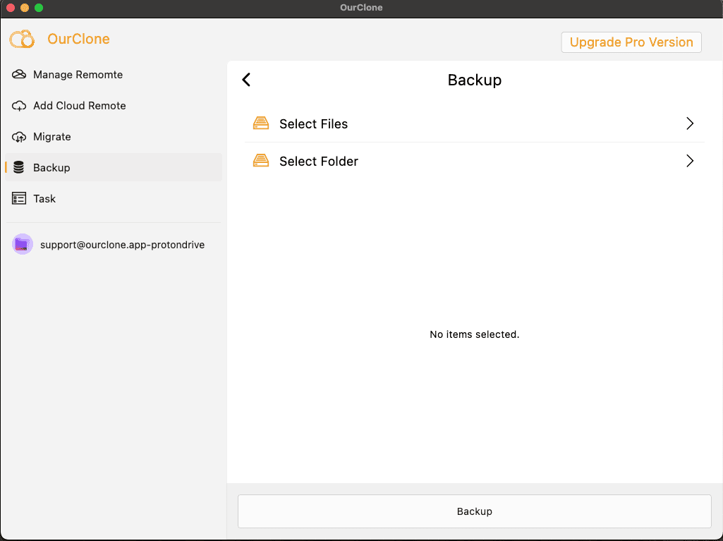 Start Your First Backup