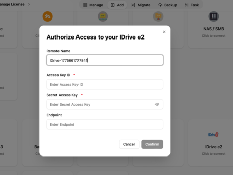 Add IDrive e2 to OurClone