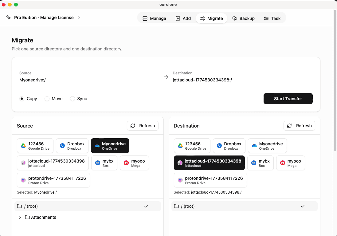 Authorize Google Drive in OurClone