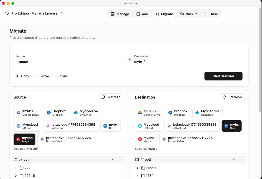 Run MEGA to Box Sync Task