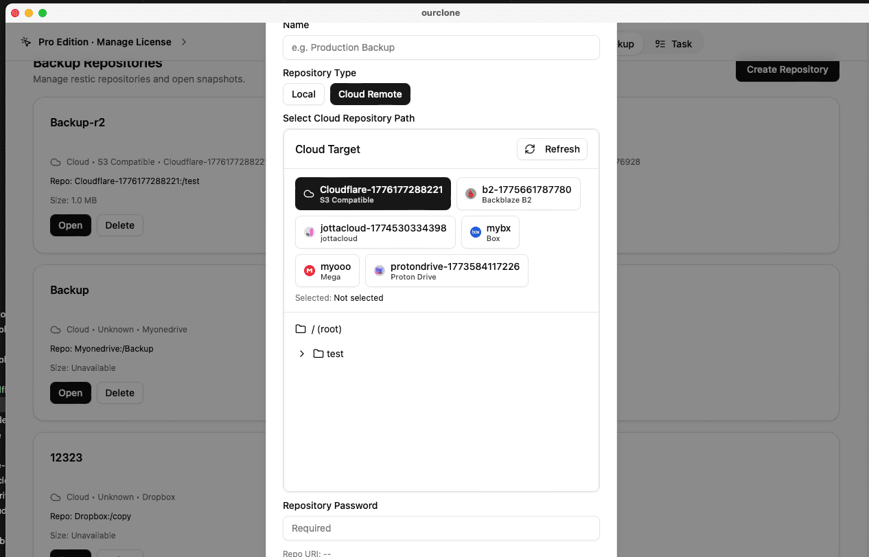 Create Backup Repository for Cloudflare R2