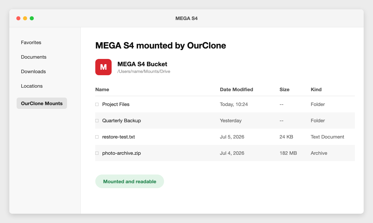 Verify MEGA S4 Mount Sync