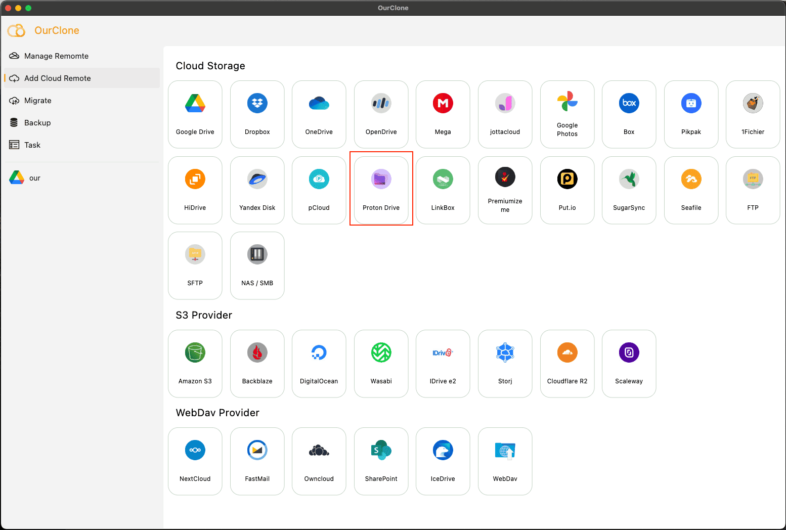 Install OurClone on macOS