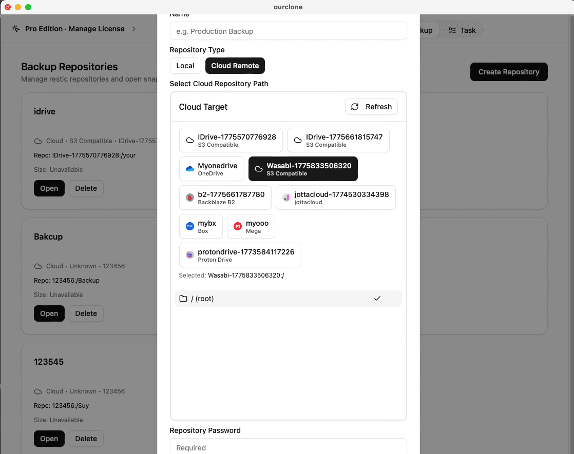 Create Backup Repository for Wasabi